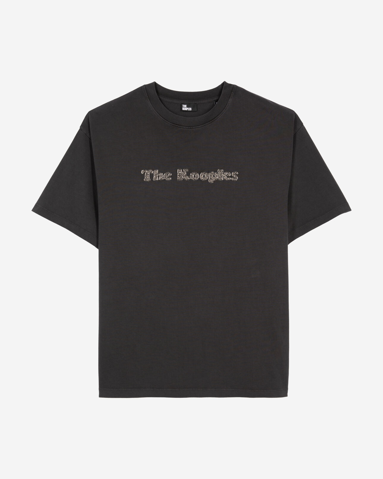 The Kooples HOMBRE BLACK WASHED camiseta logotipo negra