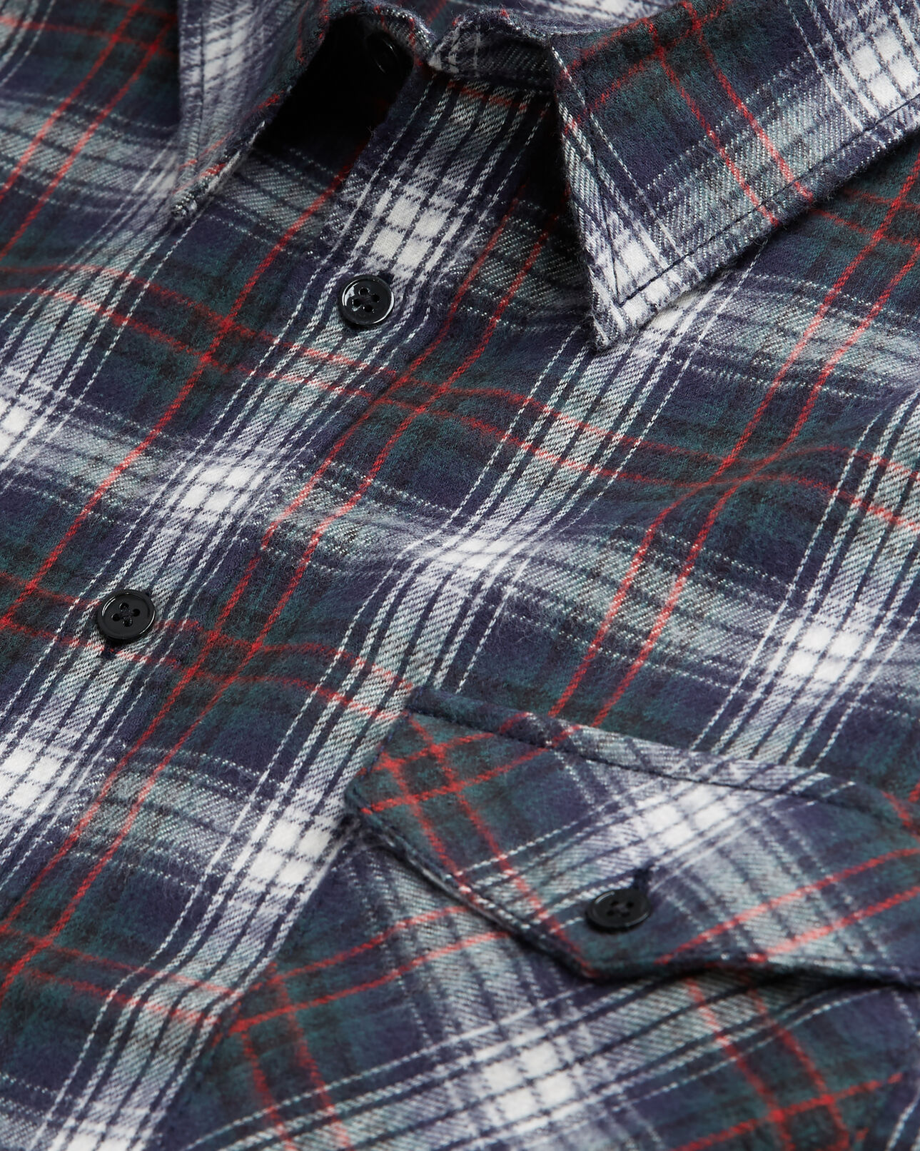 The Kooples MEN BOTTLE GREEN check shirt with classic collar