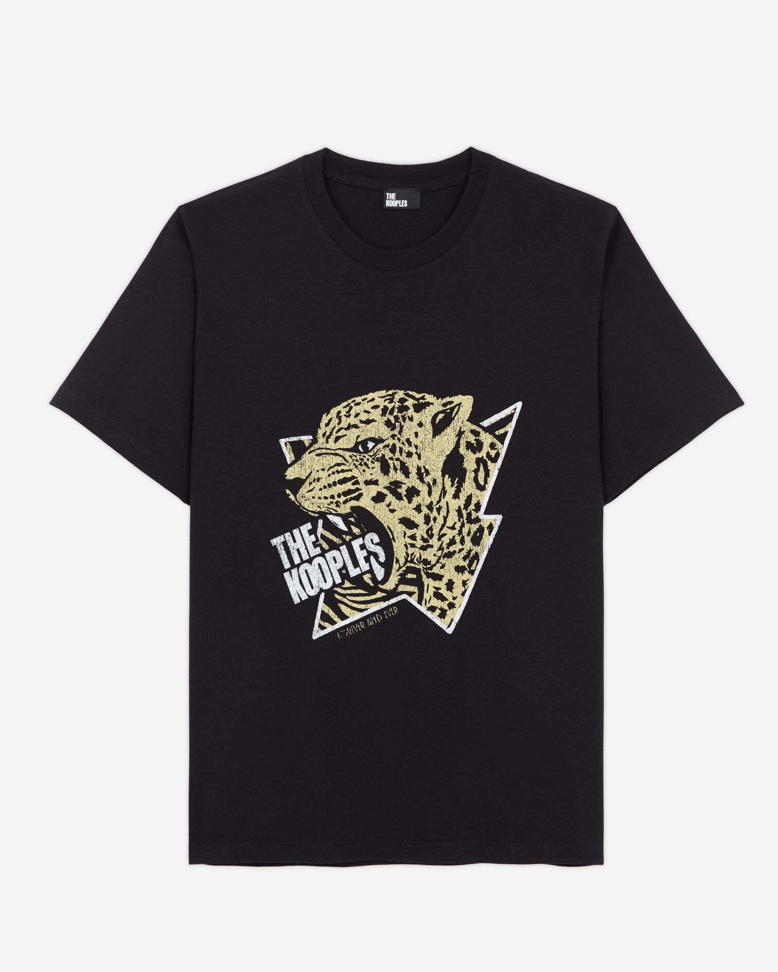 T-shirt Homme sérigraphié noir, BLACK-ANTIC GOLD, hi-res image number null