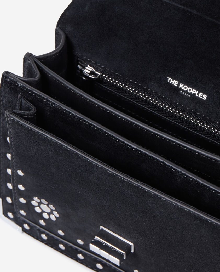 The Kooples MUJER BLACK bolso emily pequeño piel negro tachuelas