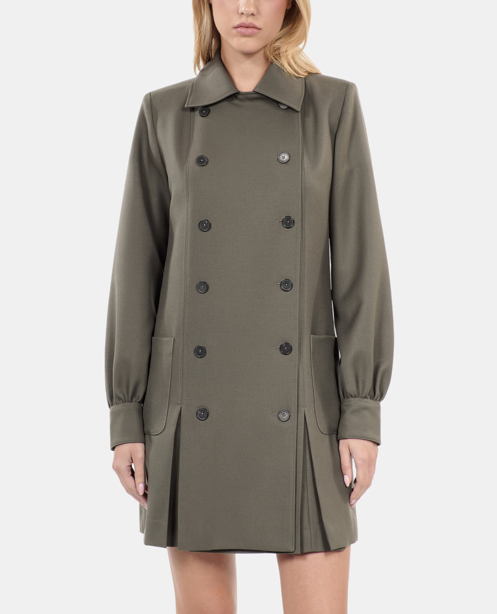 Khaki short tailored dress, KAKI, hi-res image number null