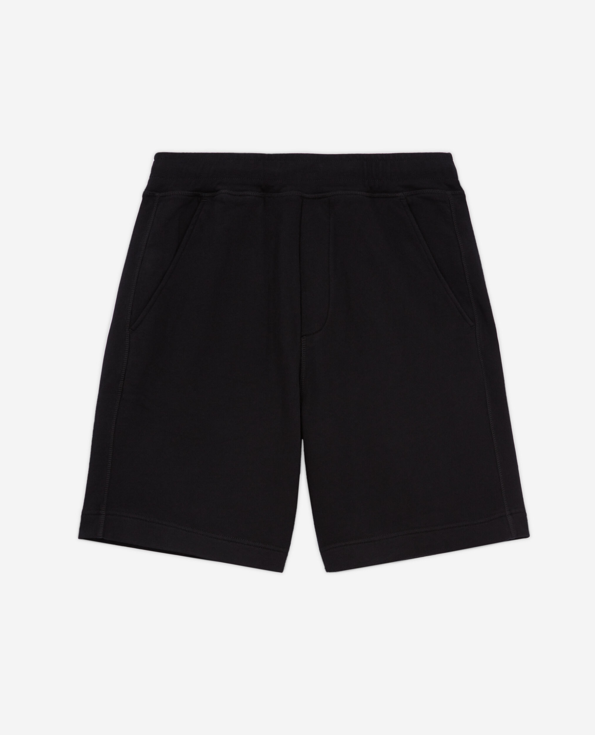 Schwarze Shorts aus Molton, BLACK, hi-res image number null