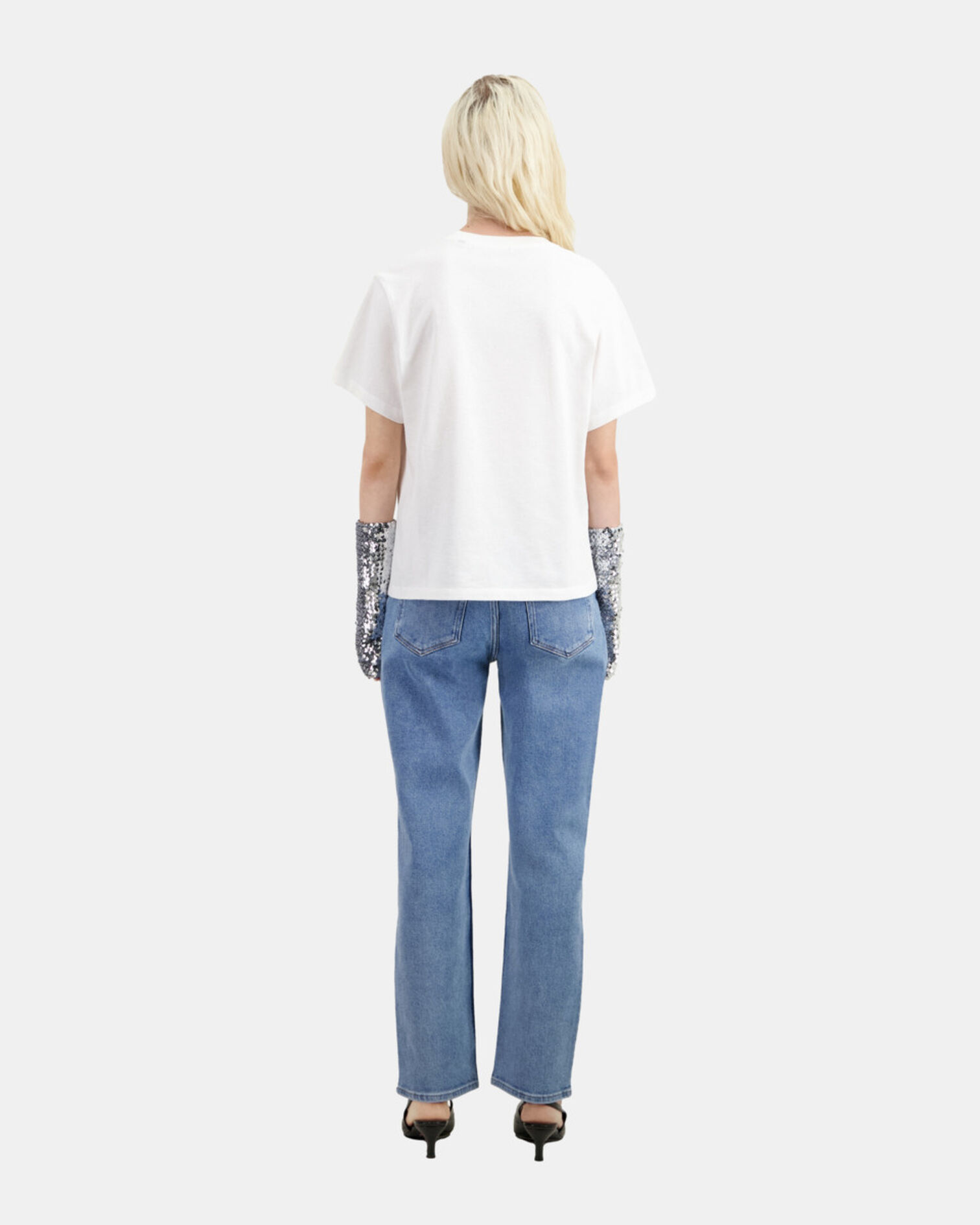 T-shirt avec flocage blanc, WHITE, hi-res image number null