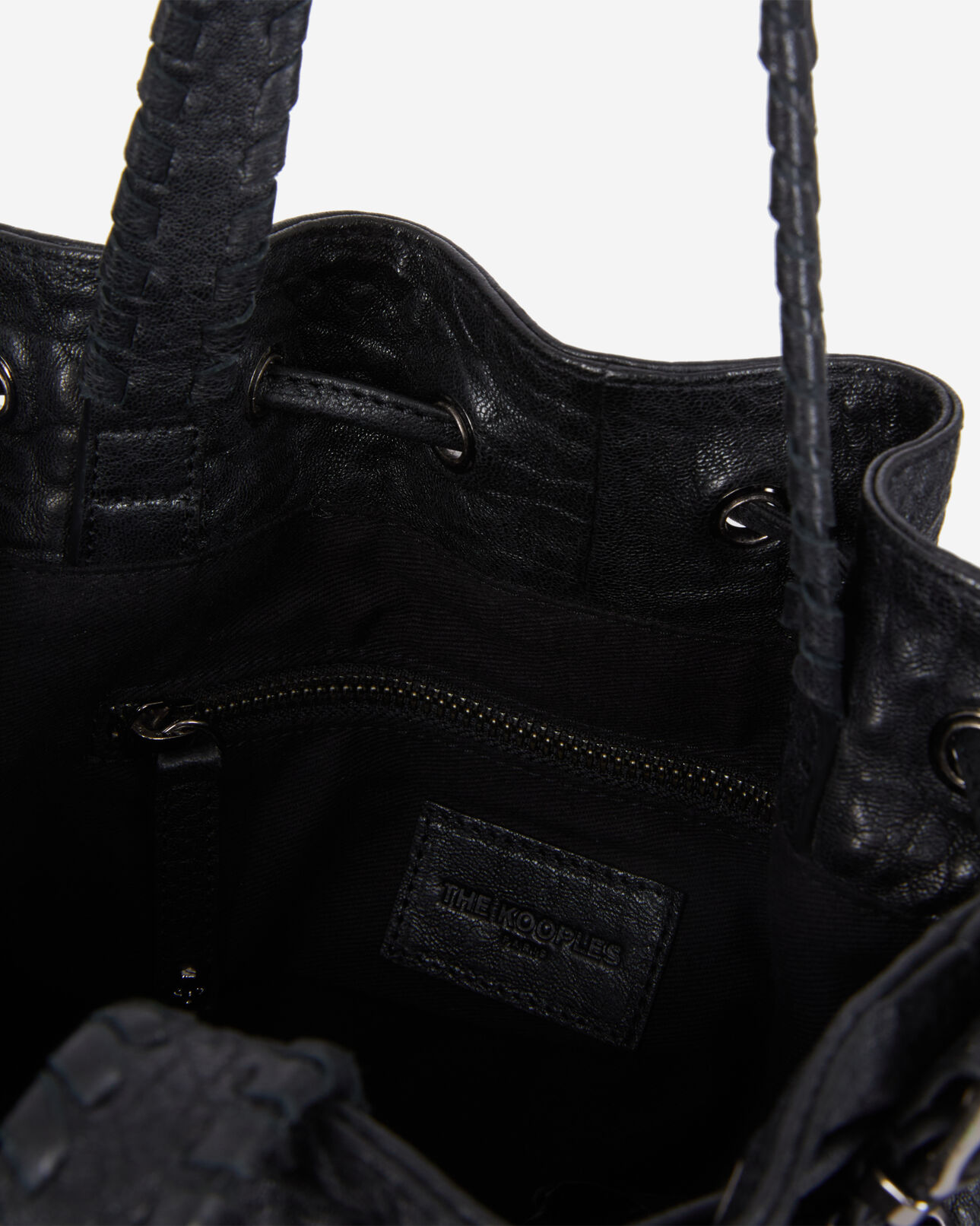 The Kooples MUJER BLACK heritage bolso bombonera piel negro lazada