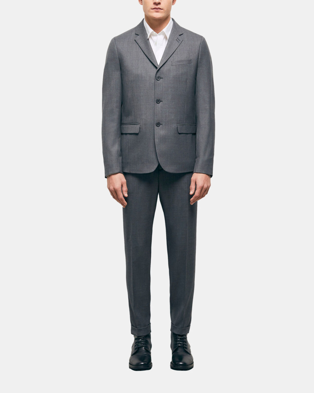The Kooples MEN GREY gray wool suit jacket