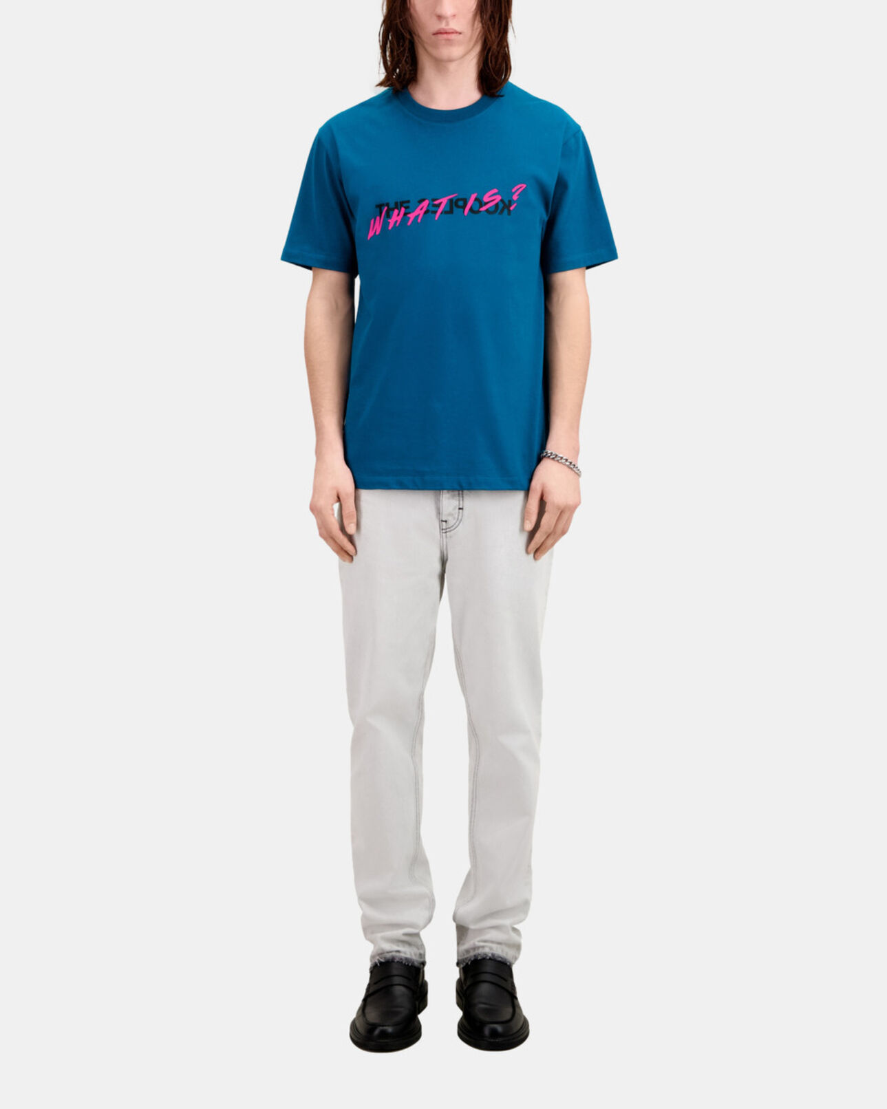 The Kooples MEN MEDIUM BLUE men's blue what is t-shirt