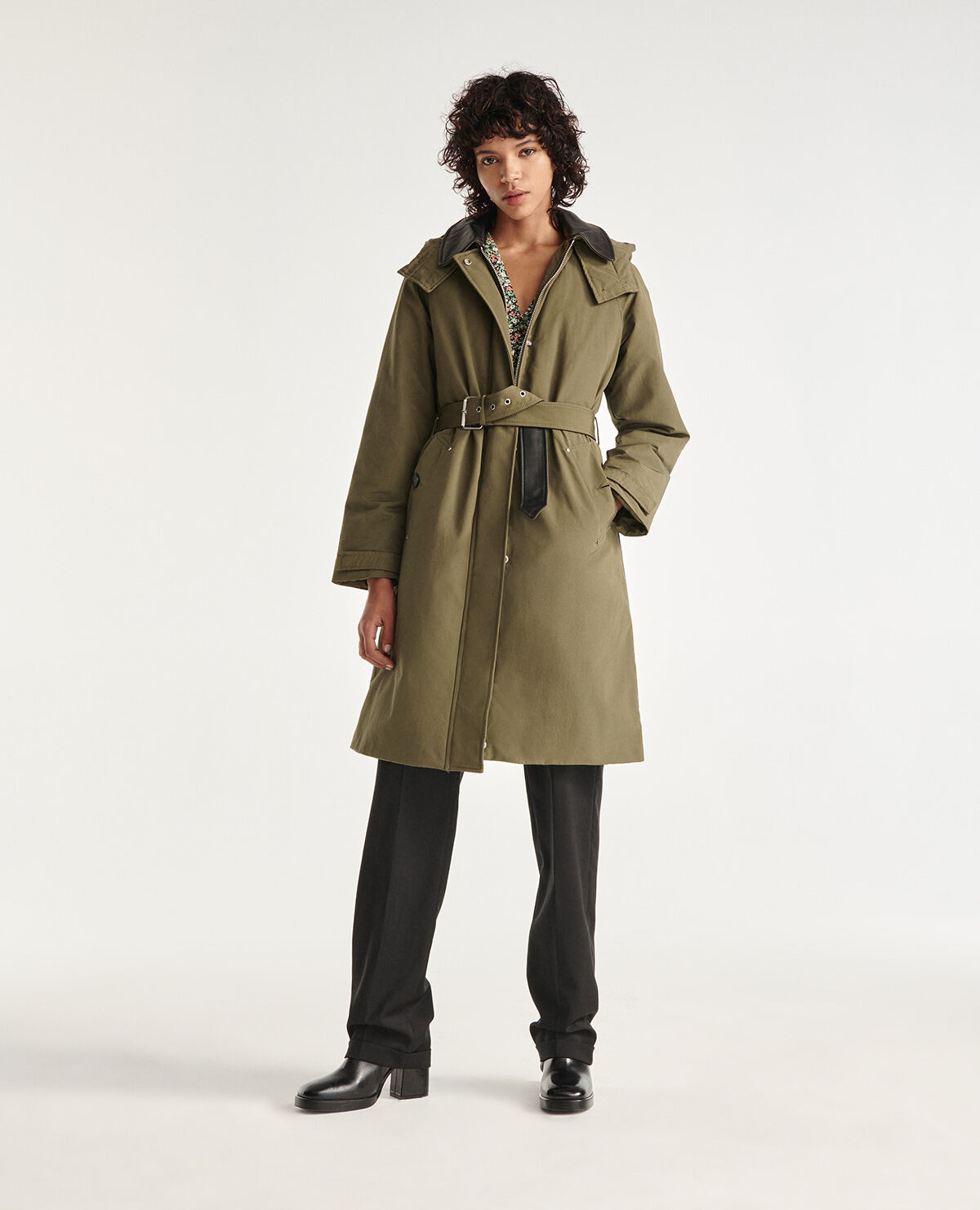 Parka kaki the kooples shop