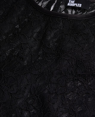 The Kooples FEMME BLACK top court noir en dentelle