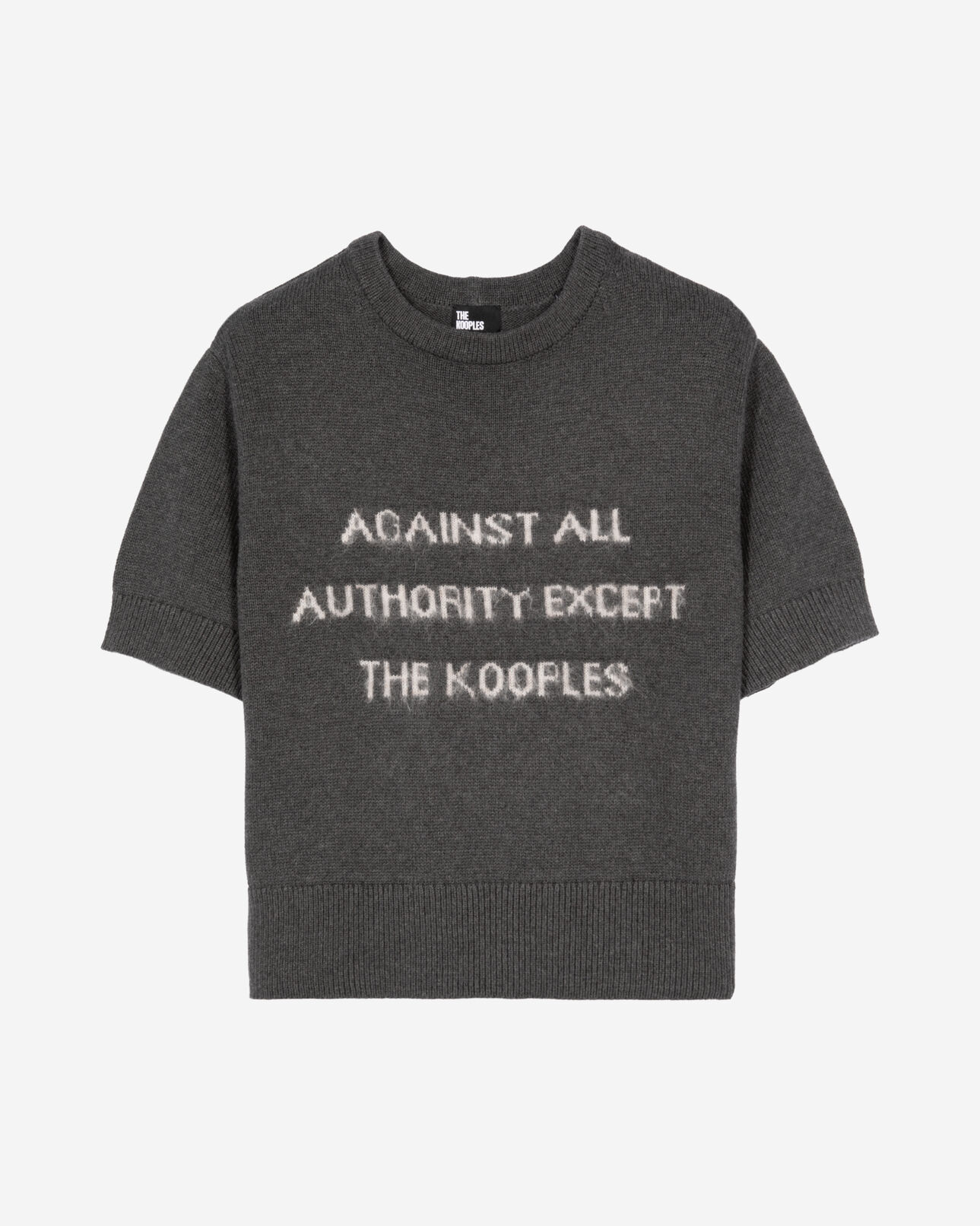 The Kooples MUJER MIDDLE GREY MEL/WHITE jersey serigrafiado de manga corta