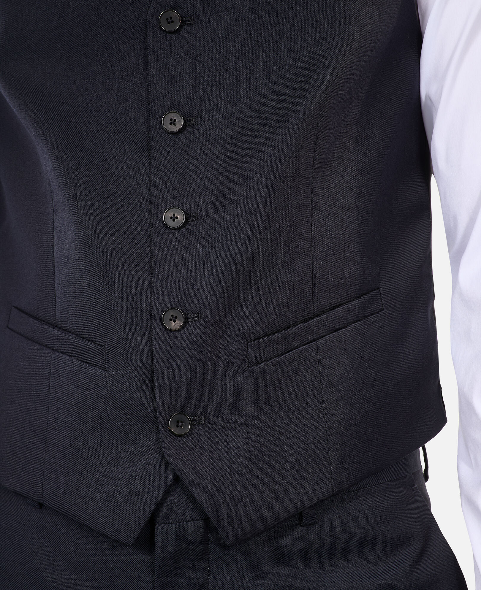 The Kooples MEN DARK NAVY navy blue wool suit vest tailored cut