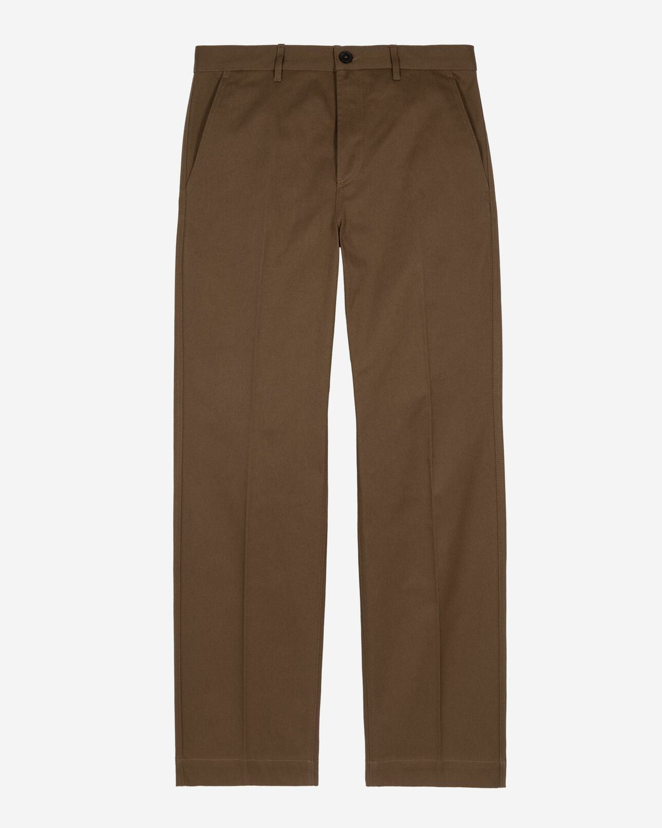 The Kooples HERREN KAKI gerade geschnittene khakifarbene hose