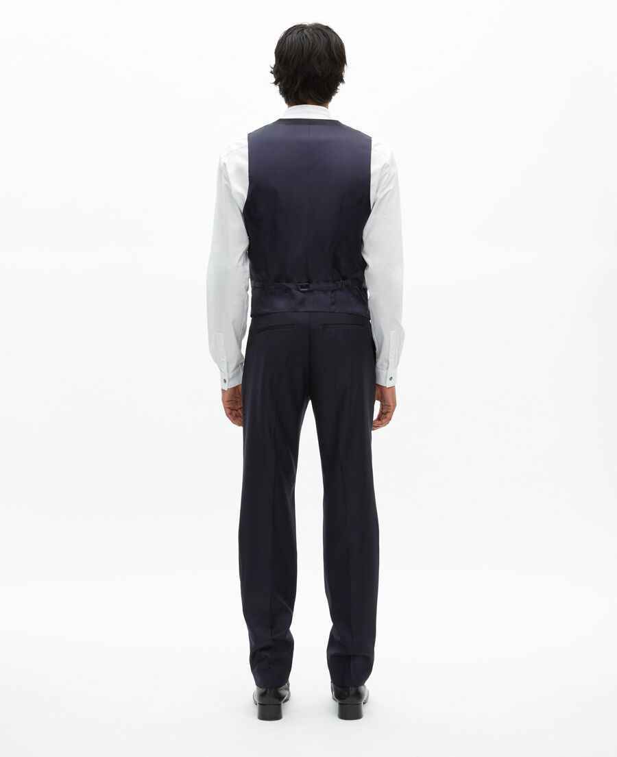 The Kooples H DARK NAVY navy blue wool suit vest