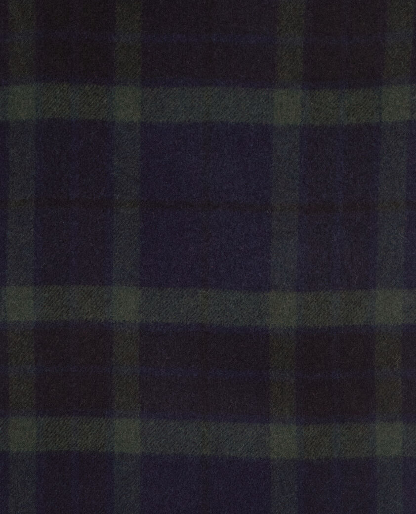 The Kooples MIXED GREEN NAVY checked wool scarf
