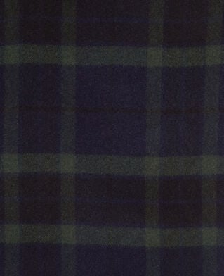 The Kooples M GREEN NAVY checked wool scarf