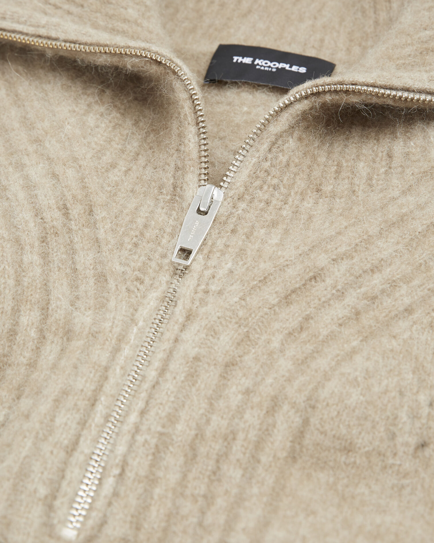 Pull beige à col cammioneur laine alpaga, BEIGE, hi-res image number null