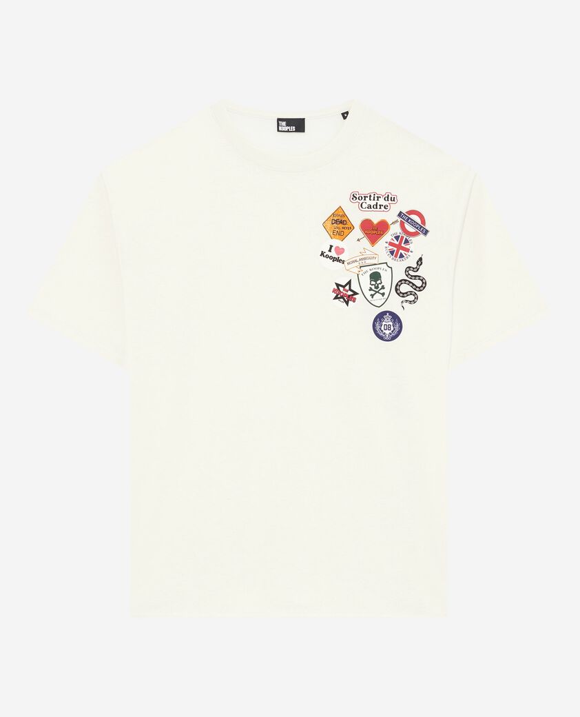 The Kooples MEN ECRU ecru pines-effect printed t-shirt