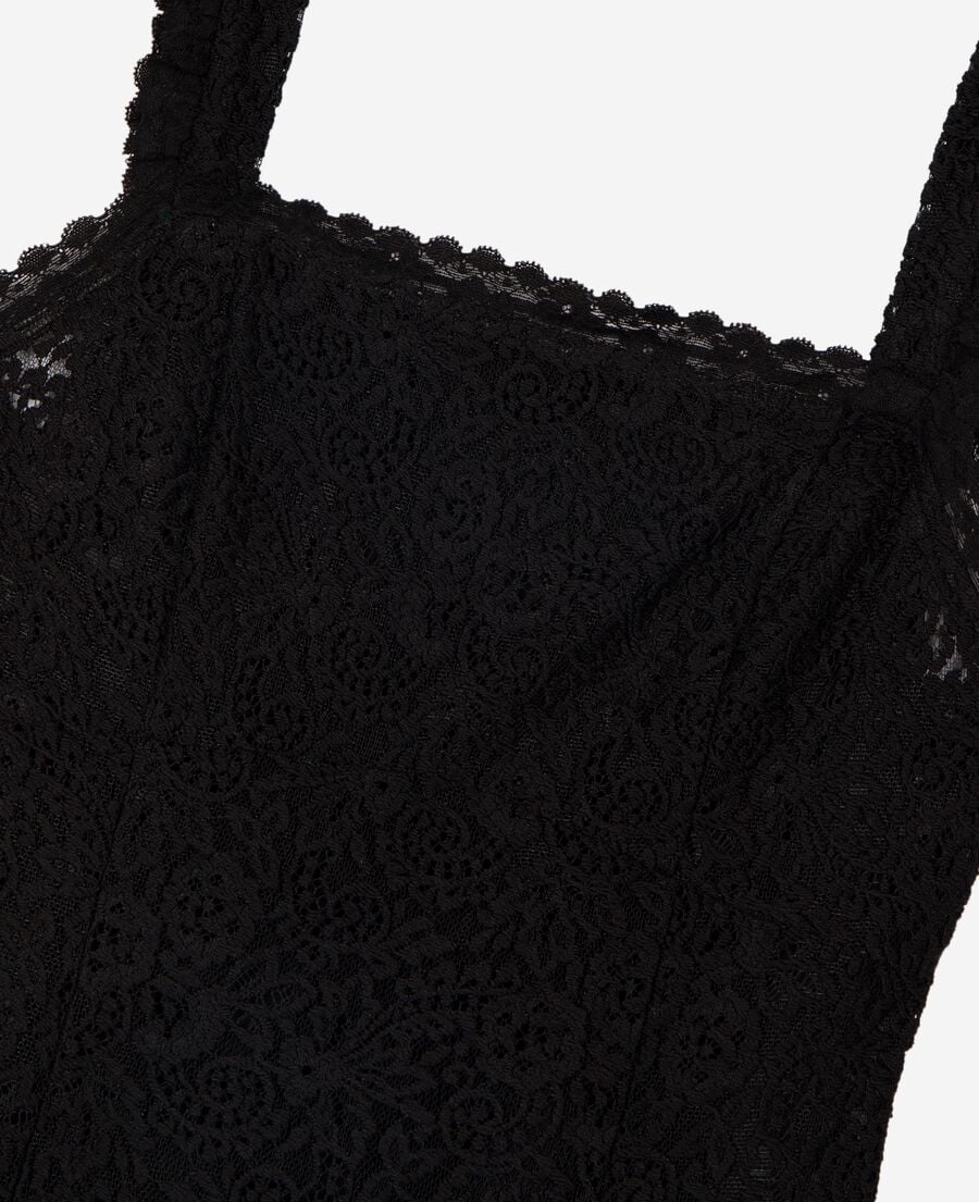 The Kooples F BLACK black lace maxi dress