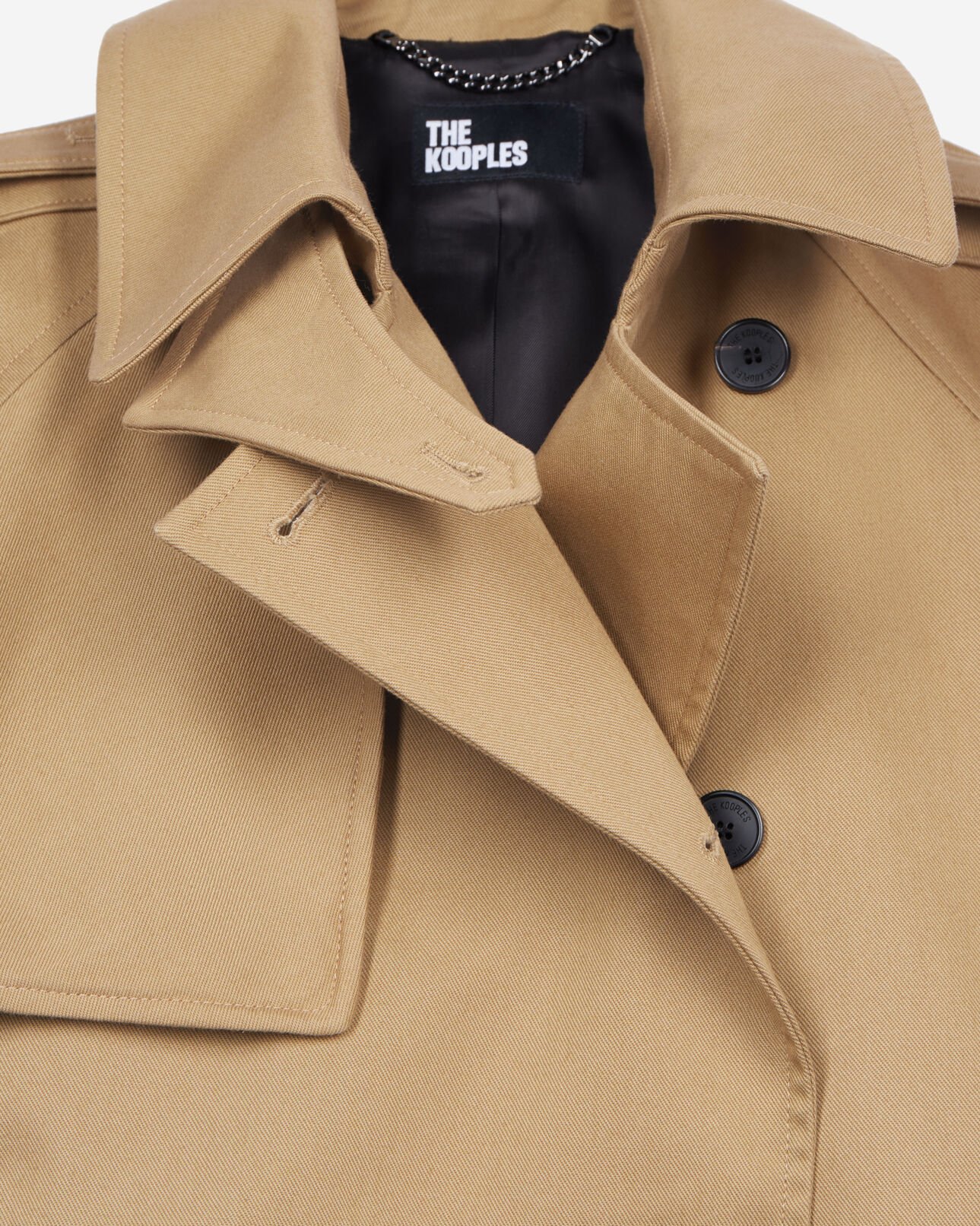 The Kooples FEMME BEIGE trench long en coton beige