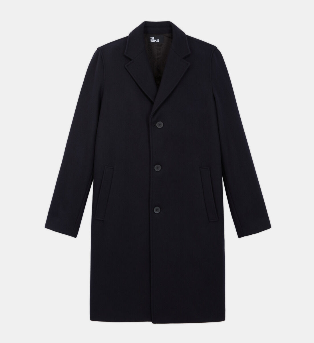 Long black wool coat The Kooples US