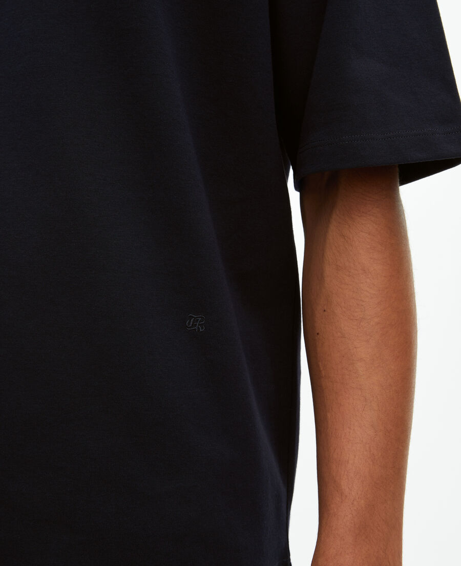 The Kooples HERREN NAVY t-shirt gemischt weit uni marineblau