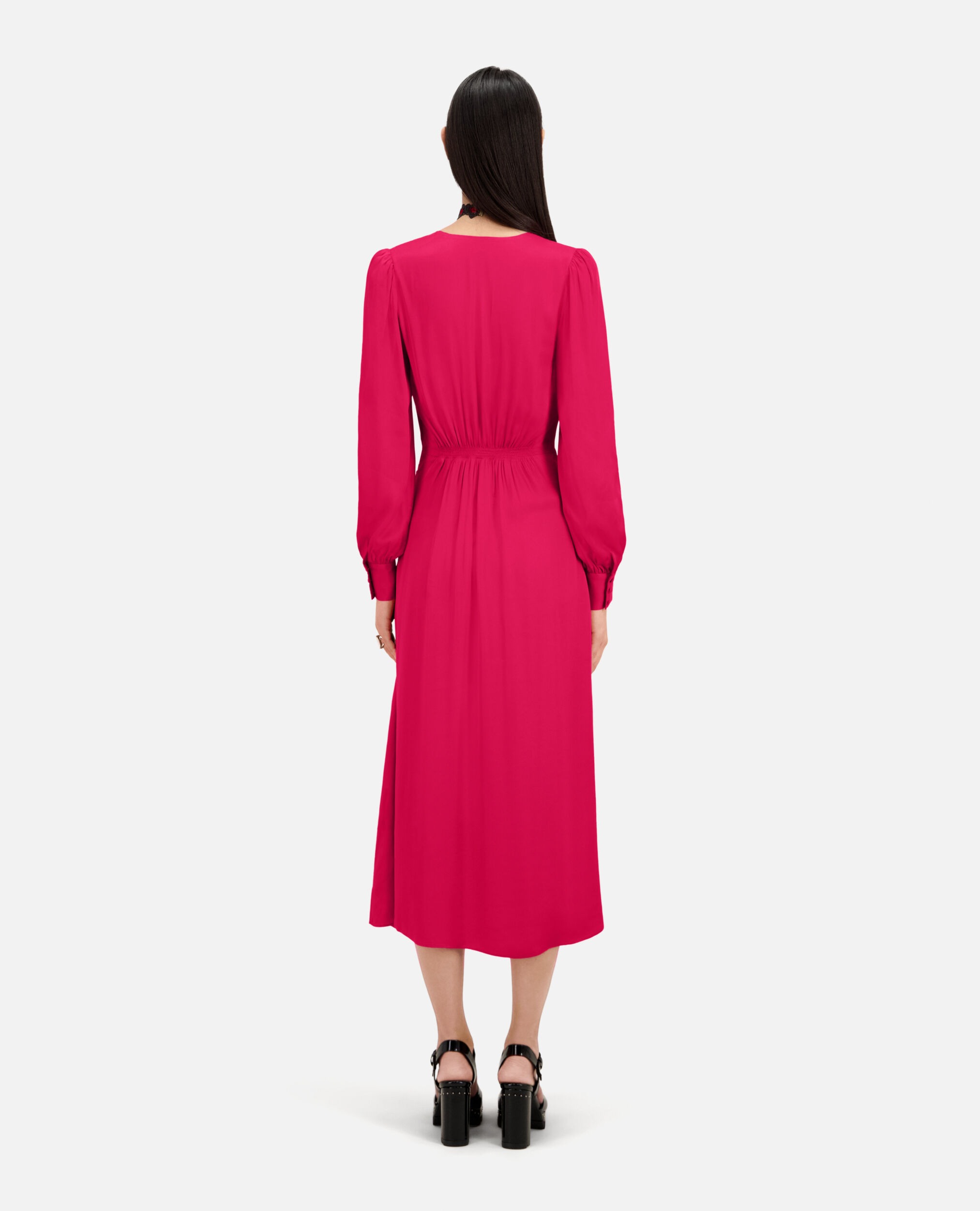 Langes, rotes Kleid mit Schleife, CHERRY, hi-res image number null