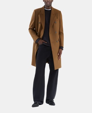 The Kooples HOMME CAMEL manteau long en laine mélangée camel