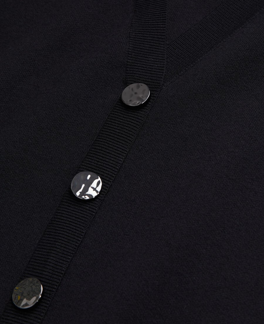 The Kooples F BLACK ecru sweater with buttoning on the back