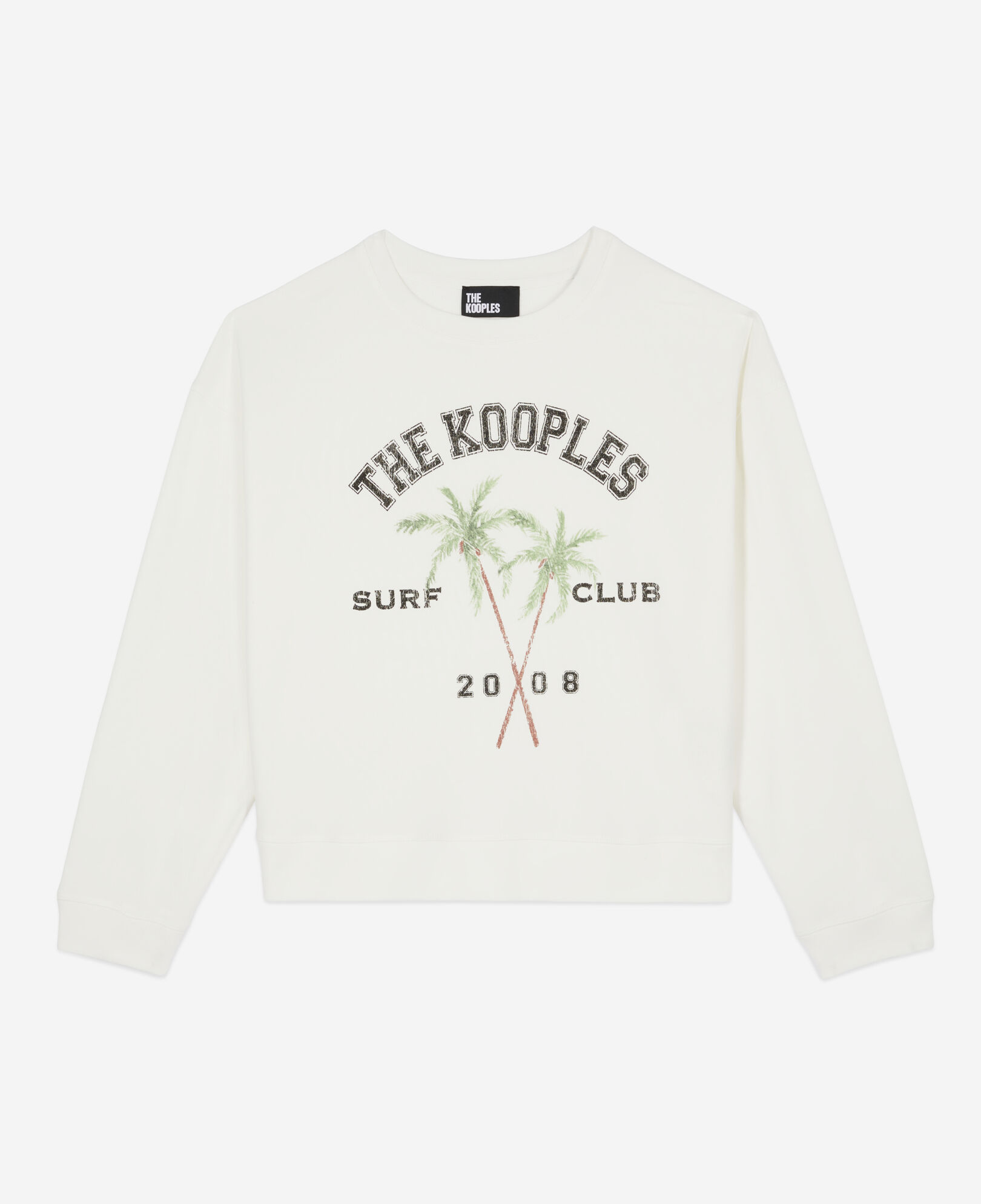 The Kooples WOMEN ECRU ecru sweatshirt with surf club serigraphy