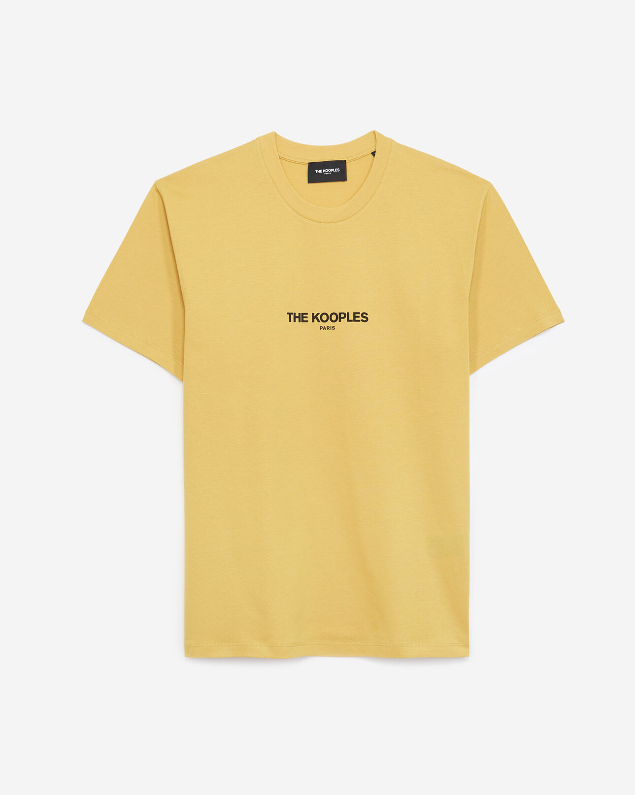 The Kooples HOMME YELLOW t-shirt jaune coton à logo the kooples