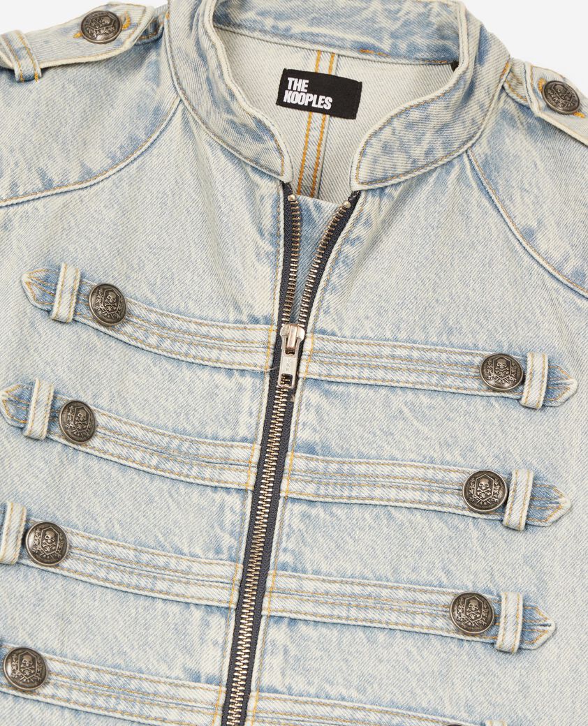 The Kooples F BABY BLUE blue denim short dress