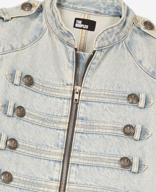 The Kooples F BABY BLUE blue denim short dress