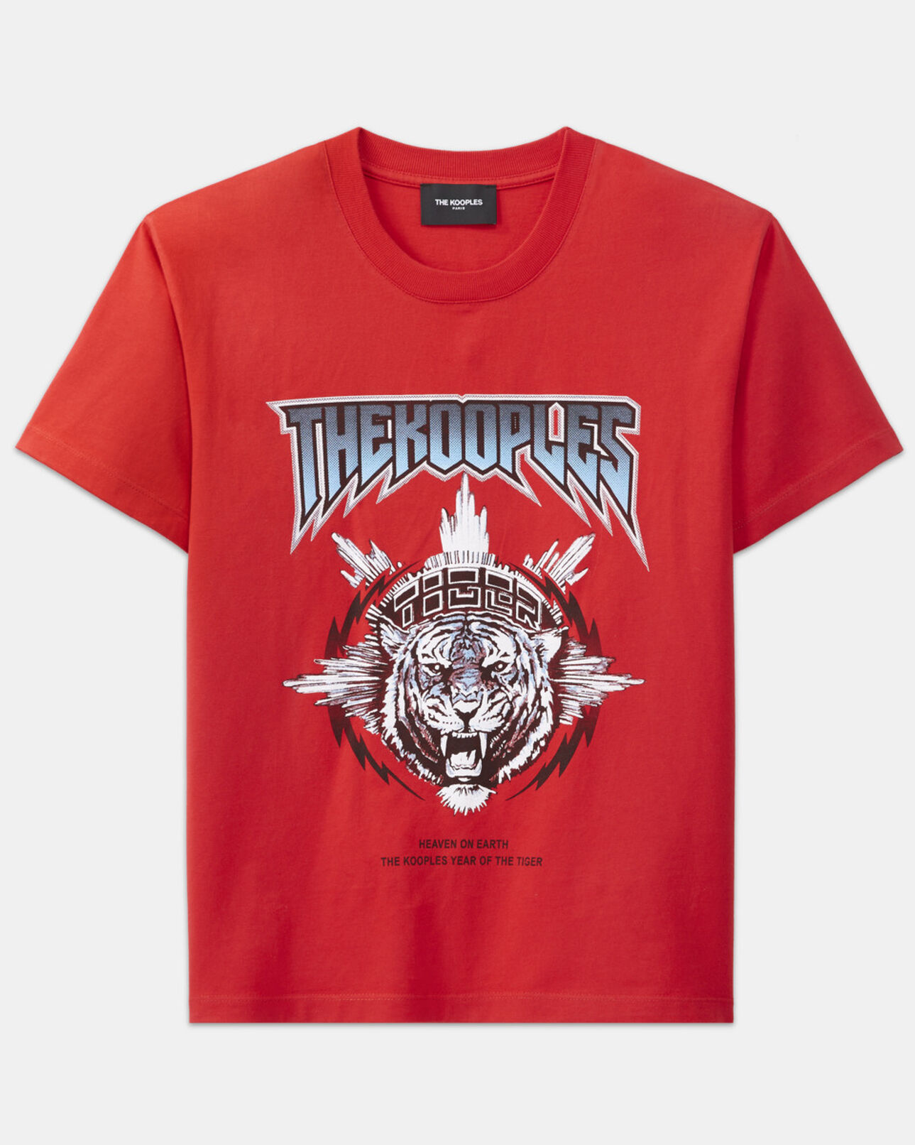 The Kooples DAMEN RED t-shirt tiger