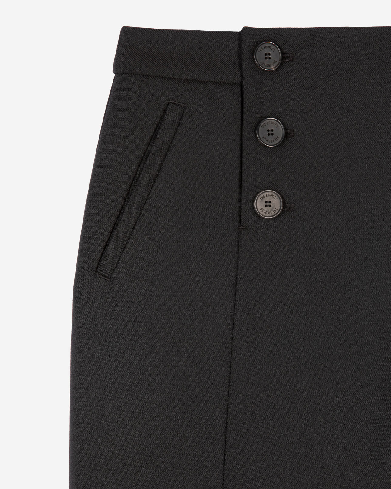The Kooples FEMME BLACK pantalon flare noir