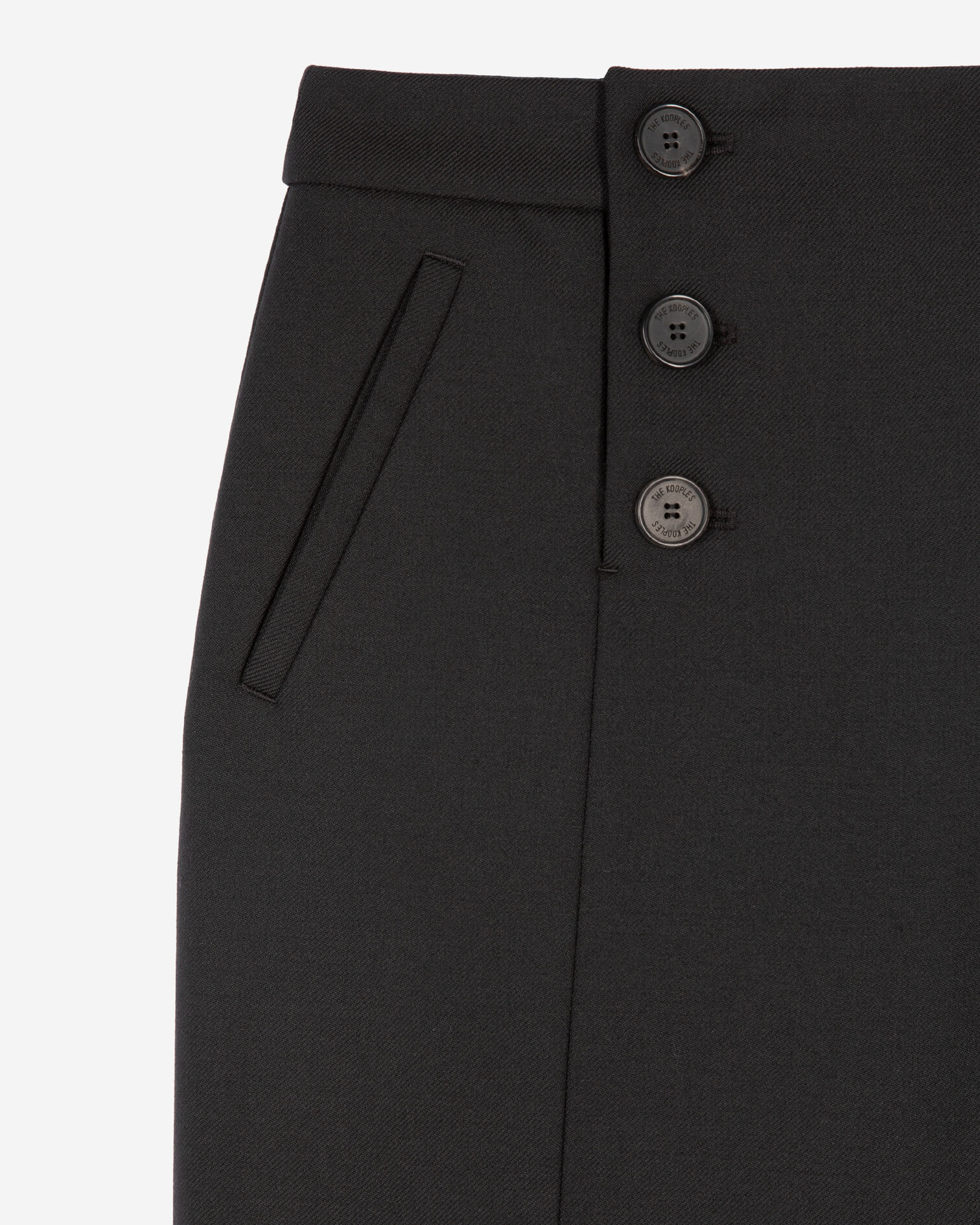 Pantalon flare noir, BLACK, hi-res image number null