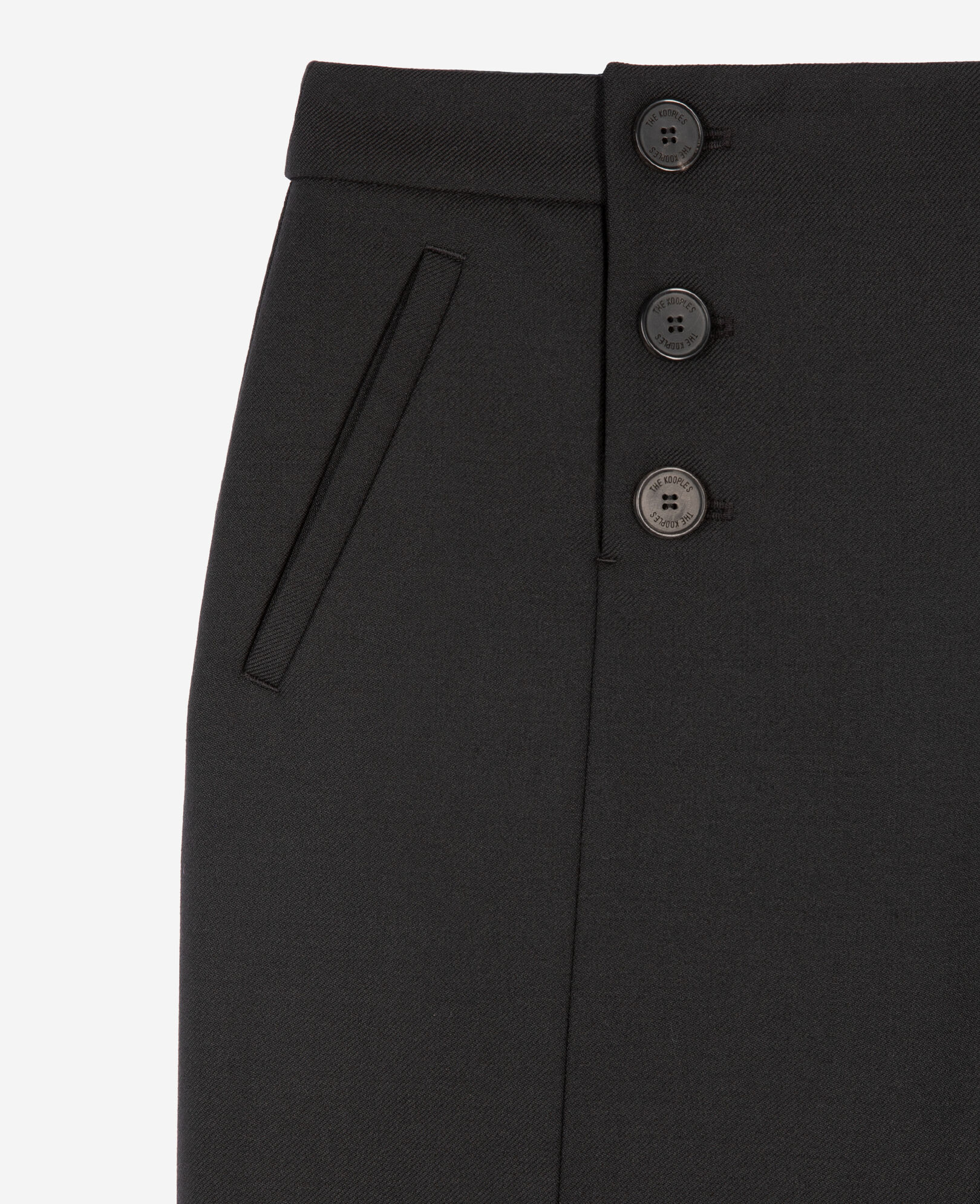 The Kooples DAMEN BLACK ausgestellte, schwarze hose