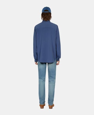 The Kooples MEN MIDDLE NAVY royal blue shirt