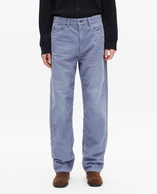 The Kooples HERREN BLUE gerade geschnittene jeans aus blauem cord