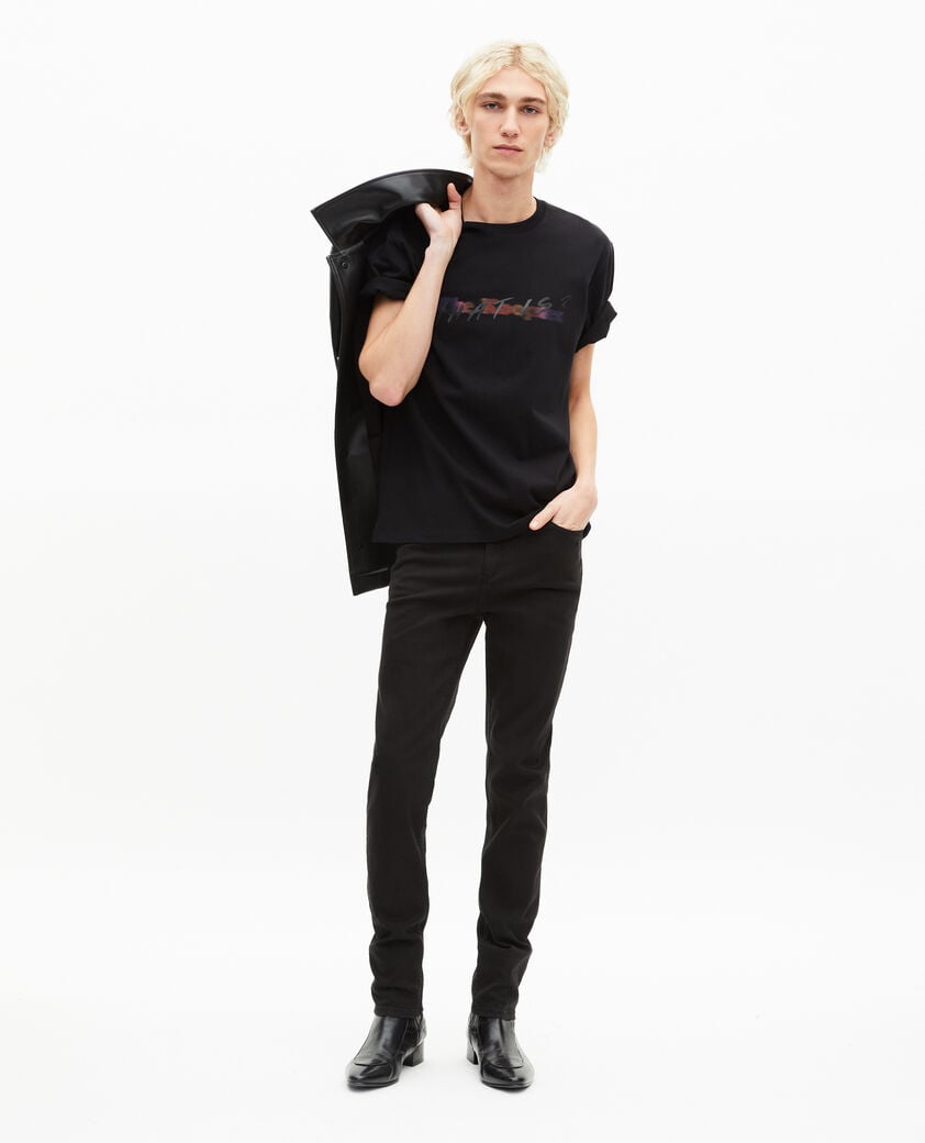 The Kooples MEN BLACK t-shirt with multicolored black logo