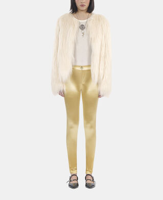 The Kooples WOMEN ANTIC GOLD golden satin leggings