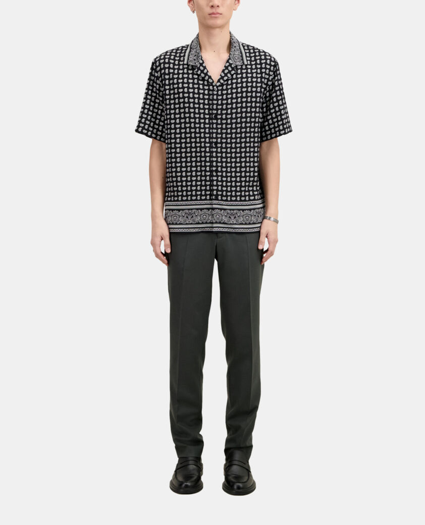 The Kooples HOMME BLACK WHITE chemise manches courtes imprimée