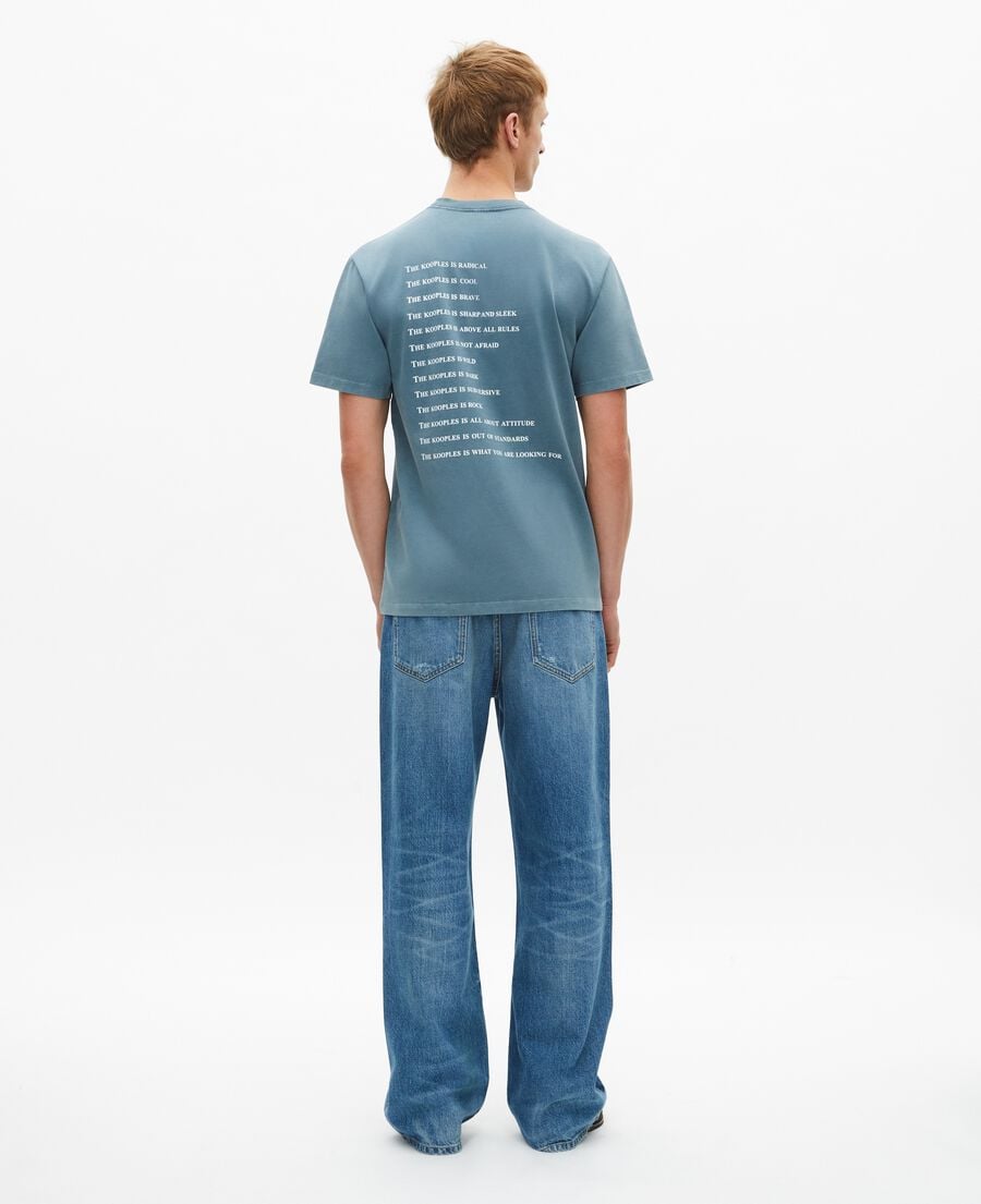 The Kooples MEN BLUE GREY what is blue t-shirt