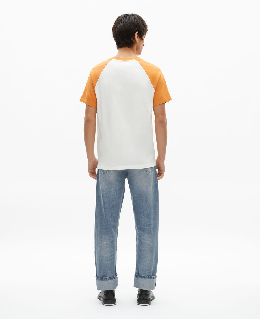 The Kooples H ECRU t-shirt with ecru logo screen print
