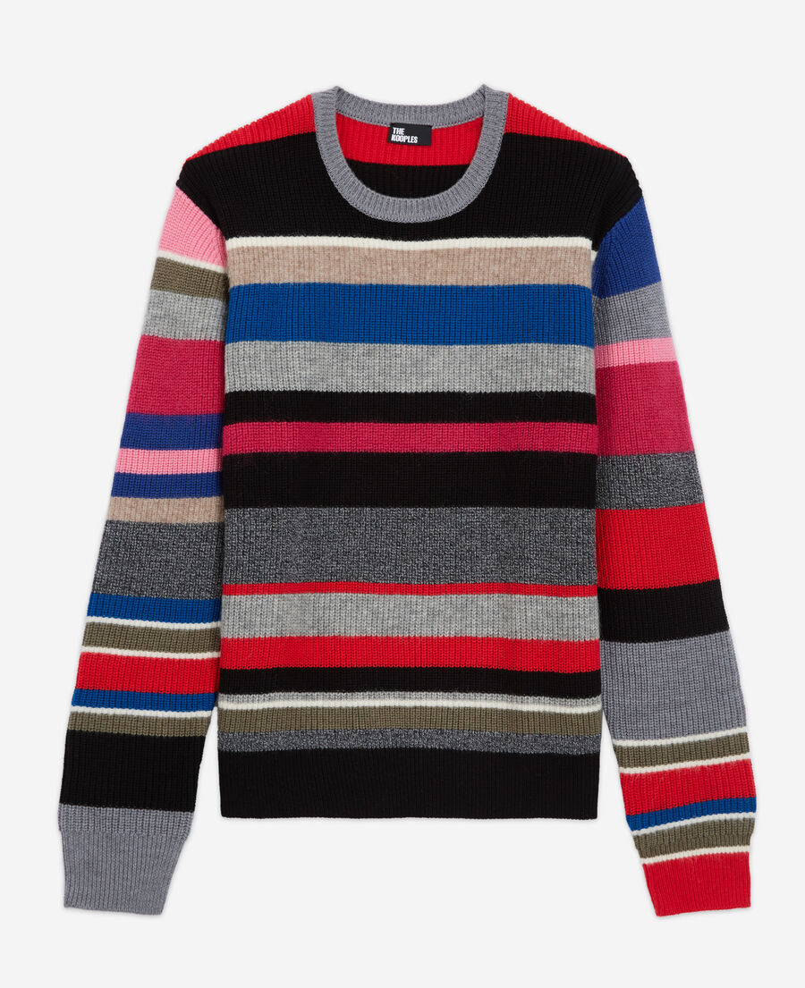 multicolored wool sweater