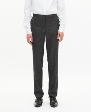 The Kooples HERREN GREY gerade geschnittene anzughose aus wolle in grau
