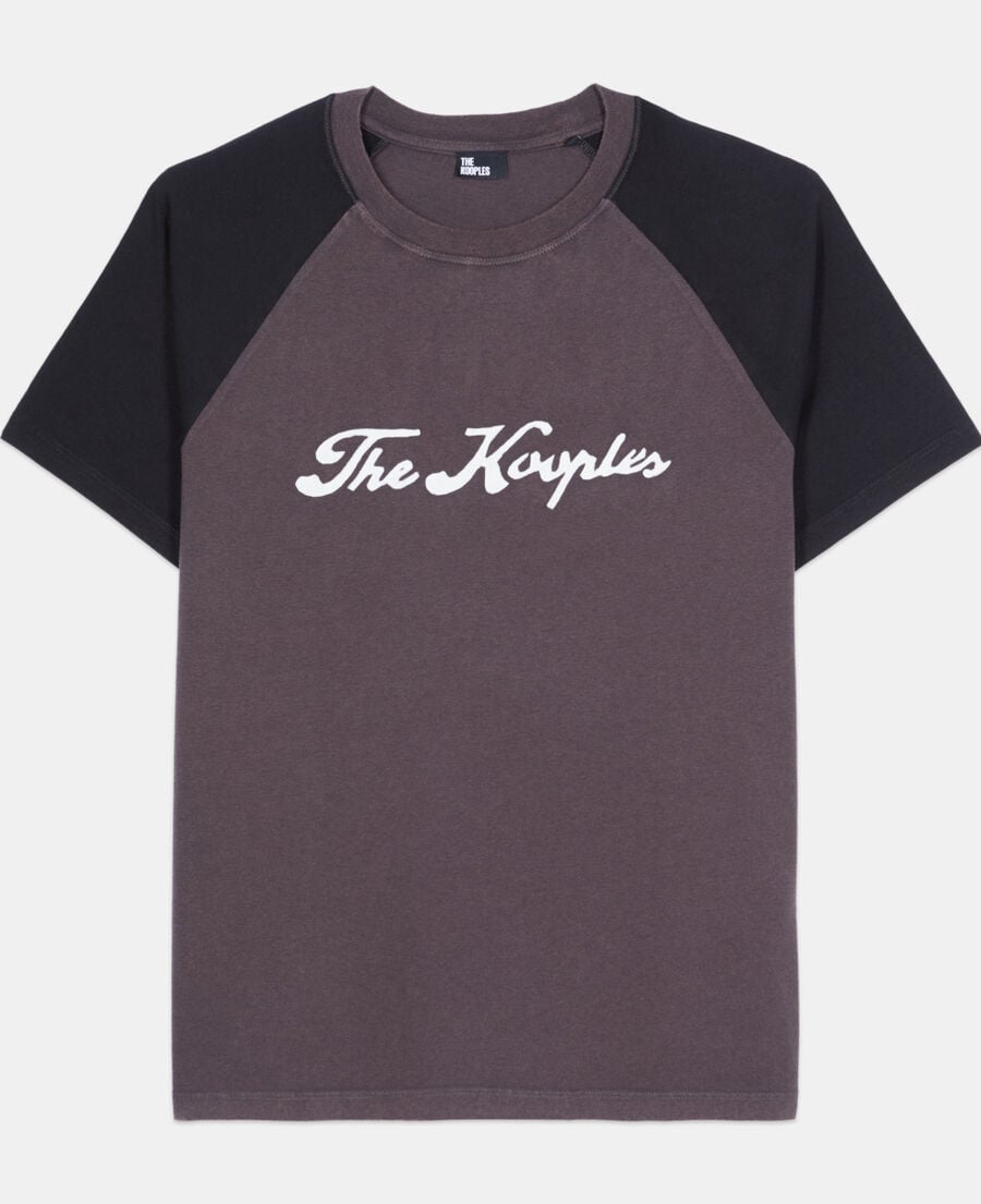 The Kooples H BLACK WASHED black next collection serigraphy t-shirt