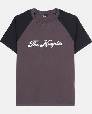The Kooples H BLACK WASHED black next collection serigraphy t-shirt