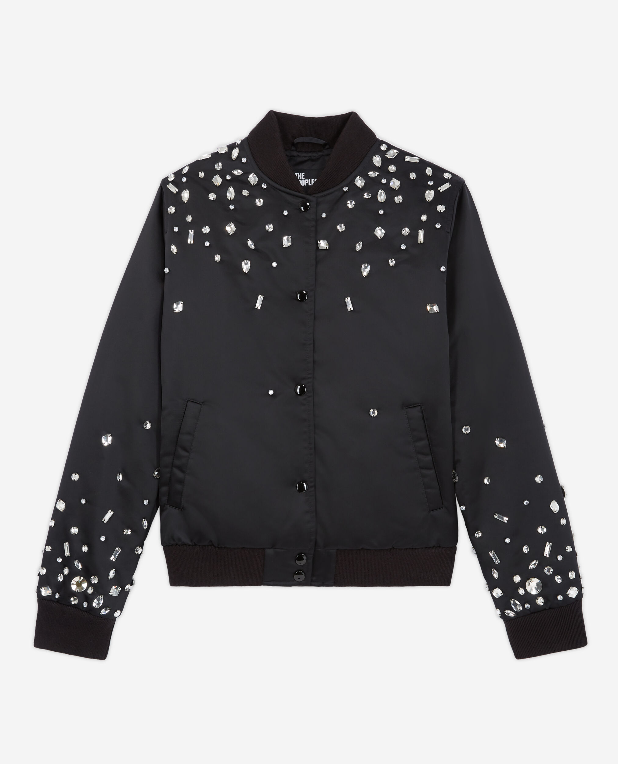 Black bomber jacket with rhinestones The Kooples Canada