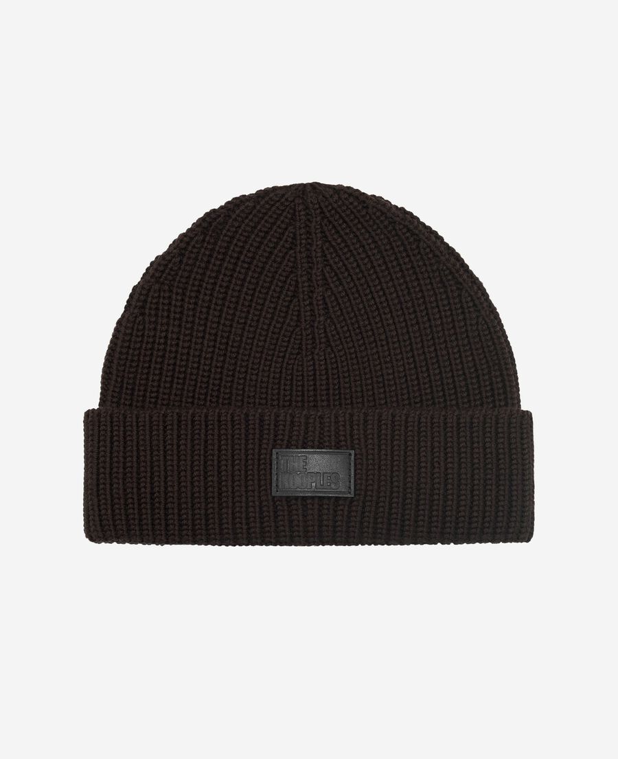 The Kooples HOMME DARK BROWN bonnet &agrave; revers marron