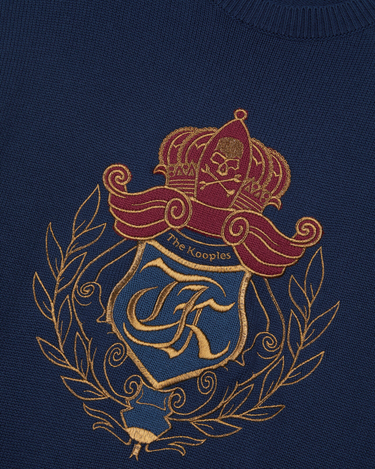 The Kooples HOMME NAVY pull en coton bleu marine