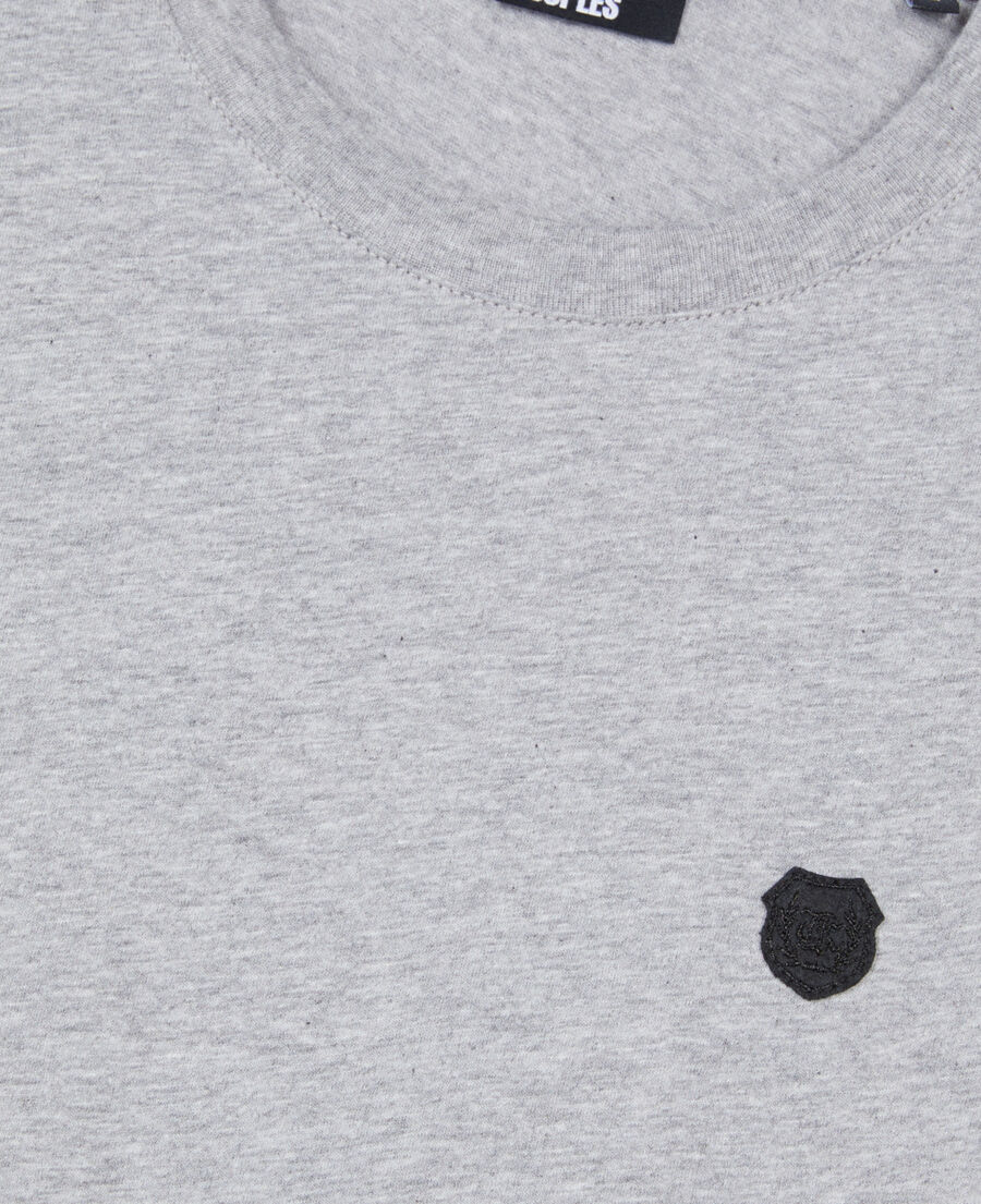 The Kooples HOMME GREY MELANGE t-shirt blason gris